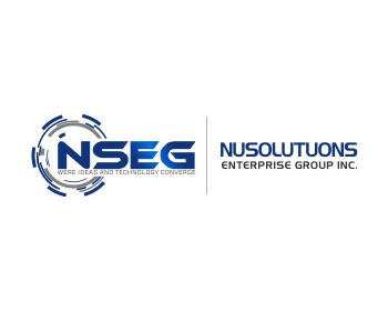 Logo design for a technology company by LogoArena professional logo designers. Submitted for Nusolutuons Enterprise Group Inc. logo contest by dqaminilab, entry number 276