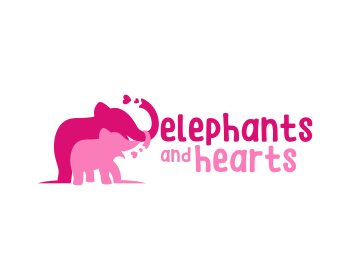 Logo design for a home company by LogoArena professional logo designers. Submitted for elephants and hearts logo contest by Anton_WK, entry number 56