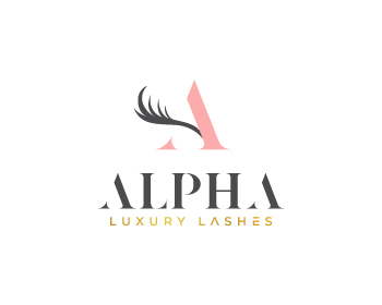 Logo design for a beauty company by LogoArena professional logo designers. Submitted for Alpha Luxury Lashes logo contest by kavi92993, entry number 59