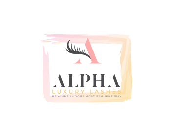 Logo design for a beauty company by LogoArena professional logo designers. Submitted for Alpha Luxury Lashes logo contest by kavi92993, entry number 159