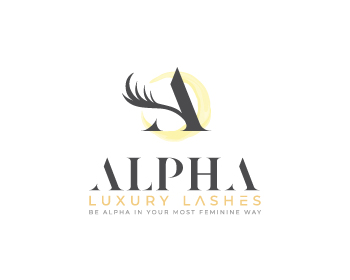 Logo design for a beauty company by LogoArena professional logo designers. Submitted for Alpha Luxury Lashes logo contest by kavi92993, entry number 67