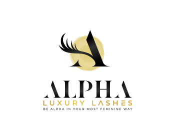 Logo design for a beauty company by LogoArena professional logo designers. Submitted for Alpha Luxury Lashes logo contest by kavi92993, entry number 65