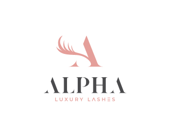 Logo design for a beauty company by LogoArena professional logo designers. Submitted for Alpha Luxury Lashes logo contest by kavi92993, entry number 15