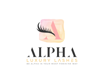 Logo design for a beauty company by LogoArena professional logo designers. Submitted for Alpha Luxury Lashes logo contest by kavi92993, entry number 111