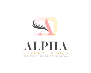 Logo design for a beauty company by LogoArena professional logo designers. Submitted for Alpha Luxury Lashes logo contest by kavi92993, entry number 130