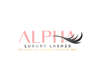 Logo design for a beauty company by LogoArena professional logo designers. Submitted for Alpha Luxury Lashes logo contest by kavi92993, entry number 116