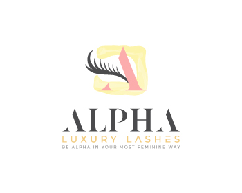 Logo design for a beauty company by LogoArena professional logo designers. Submitted for Alpha Luxury Lashes logo contest by kavi92993, entry number 108