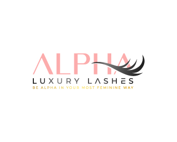 Logo design for a beauty company by LogoArena professional logo designers. Submitted for Alpha Luxury Lashes logo contest by kavi92993, entry number 117