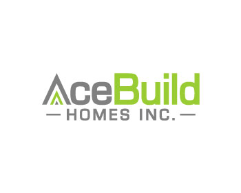 Logo design for a construction company by LogoArena professional logo designers. Submitted for Acebuild Homes Inc. logo contest by Pvnklabs55, entry number 166