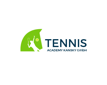 Logo design for a sports company by LogoArena professional logo designers. Submitted for Tennis Academy Kansky GmbH logo contest by Azep-Bima, entry number 118