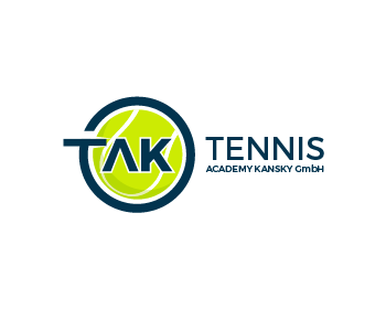 Logo design for a sports company by LogoArena professional logo designers. Submitted for Tennis Academy Kansky GmbH logo contest by Azep-Bima, entry number 116