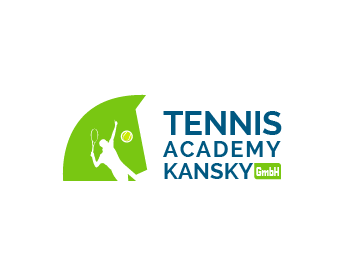 Logo design for a sports company by LogoArena professional logo designers. Submitted for Tennis Academy Kansky GmbH logo contest by Azep-Bima, entry number 120