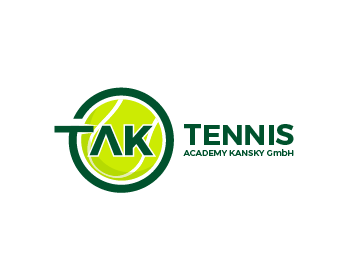 Logo design for a sports company by LogoArena professional logo designers. Submitted for Tennis Academy Kansky GmbH logo contest by Azep-Bima, entry number 117