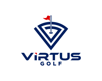Logo design for a sports company by LogoArena professional logo designers. Submitted for Virtus Golf logo contest by javaz, entry number 106