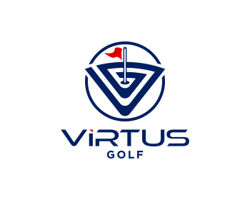 Logo design for a sports company by LogoArena professional logo designers. Submitted for Virtus Golf logo contest by javaz, entry number 115