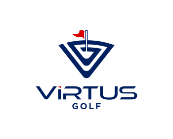 Logo design for a sports company by LogoArena professional logo designers. Submitted for Virtus Golf logo contest by javaz, entry number 112