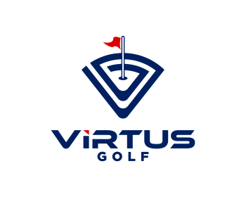 Logo design for a sports company by LogoArena professional logo designers. Submitted for Virtus Golf logo contest by javaz, entry number 104