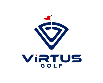 Logo design for a sports company by LogoArena professional logo designers. Submitted for Virtus Golf logo contest by javaz, entry number 105