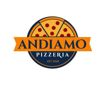 Logo design for a restaurant company by LogoArena professional logo designers. Submitted for Andiamo Pizzeria logo contest by jctoledo, entry number 5