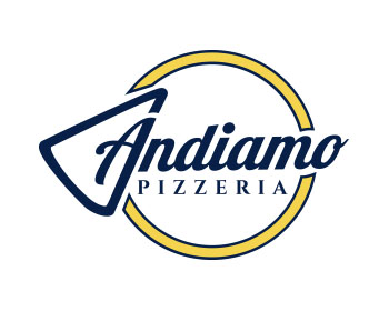 Logo design for a restaurant company by LogoArena professional logo designers. Submitted for Andiamo Pizzeria logo contest by jctoledo, entry number 196