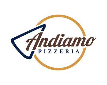 Logo design for a restaurant company by LogoArena professional logo designers. Submitted for Andiamo Pizzeria logo contest by jctoledo, entry number 181