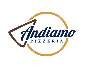 Logo design for a restaurant company by LogoArena professional logo designers. Submitted for Andiamo Pizzeria logo contest by jctoledo, entry number 178