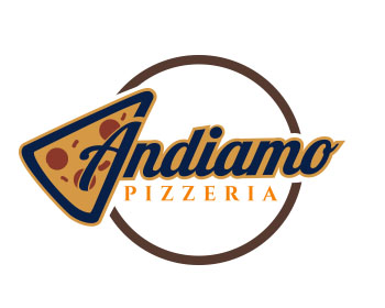 Logo design for a restaurant company by LogoArena professional logo designers. Submitted for Andiamo Pizzeria logo contest by jctoledo, entry number 171