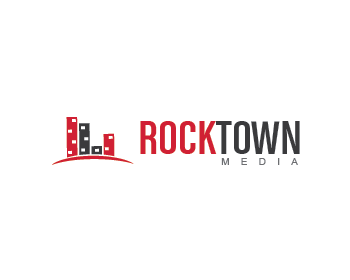 Logo design for a media company by LogoArena professional logo designers. Submitted for Rocktown Media logo contest by luckydesign, entry number 85