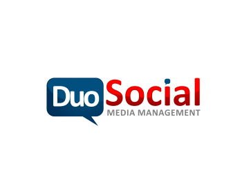 Logo design for a media company by LogoArena professional logo designers. Submitted for Duo Social Media logo contest by masjacky, entry number 122