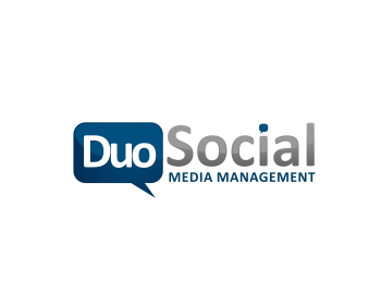Logo design for a media company by LogoArena professional logo designers. Submitted for Duo Social Media logo contest by masjacky, entry number 123