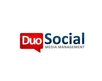 Logo design for a media company by LogoArena professional logo designers. Submitted for Duo Social Media logo contest by masjacky, entry number 127