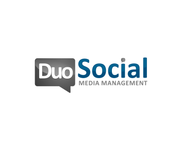 Logo design for a media company by LogoArena professional logo designers. Submitted for Duo Social Media logo contest by masjacky, entry number 128