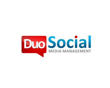 Logo design for a media company by LogoArena professional logo designers. Submitted for Duo Social Media logo contest by masjacky, entry number 129