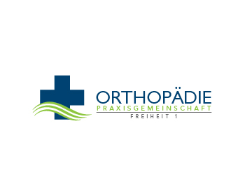 Logo design for a medical company by LogoArena professional logo designers. Submitted for Orthopädie ( austauschbar mit HNO oder Allgmeinmedizin) Praxisgemeinschaft Freiheit 1 logo contest by nigz65, entry number 12