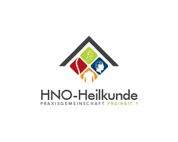 Logo design for a medical company by LogoArena professional logo designers. Submitted for Orthopädie ( austauschbar mit HNO oder Allgmeinmedizin) Praxisgemeinschaft Freiheit 1 logo contest by nigz65, entry number 106