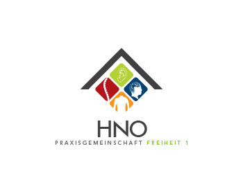 Logo design for a medical company by LogoArena professional logo designers. Submitted for Orthopädie ( austauschbar mit HNO oder Allgmeinmedizin) Praxisgemeinschaft Freiheit 1 logo contest by nigz65, entry number 107