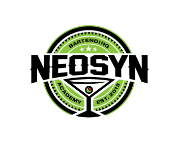 Logo design for a service industries company by LogoArena professional logo designers. Submitted for NeoSyn Bartending Academy logo contest by Platinum, entry number 25