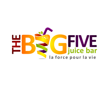 Logo design for a retail company by LogoArena professional logo designers. Submitted for THE BIG FIVE Juice Bar logo contest by masjacky, entry number 12