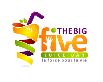 Logo design for a retail company by LogoArena professional logo designers. Submitted for THE BIG FIVE Juice Bar logo contest by masjacky, entry number 19