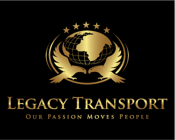 Logo design for a travel company by LogoArena professional logo designers. Submitted for Legacy Transport logo contest by 7-lung, entry number 72