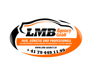 Logo design for a automotive company by LogoArena professional logo designers. Submitted for LMB Agency GmbH Stickerstrasse 3 CH-9445 Rebstein logo contest by levie, entry number 86