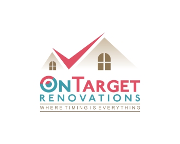 Logo design for a construction company by LogoArena professional logo designers. Submitted for On Target Renovations logo contest by ilatmeletdesign, entry number 119