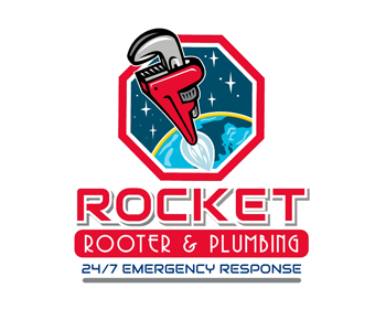 Rocker Roozer rocket-rooter-and-plumbing - Logo Designs By patrimonio