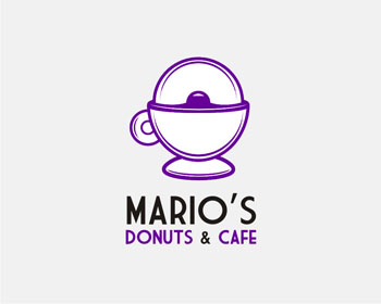 Logo design for a restaurant company by LogoArena professional logo designers. Submitted for Mario's Donuts and Cafe logo contest by magzymagz, entry number 21