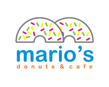 Logo design for a restaurant company by LogoArena professional logo designers. Submitted for Mario's Donuts and Cafe logo contest by magzymagz, entry number 22