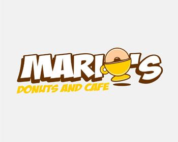 Logo design for a restaurant company by LogoArena professional logo designers. Submitted for Mario's Donuts and Cafe logo contest by magzymagz, entry number 59