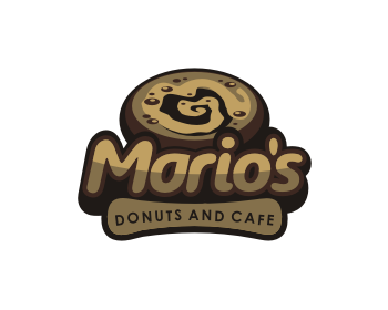 Logo design for a restaurant company by LogoArena professional logo designers. Submitted for Mario's Donuts and Cafe logo contest by nuwun1000, entry number 122
