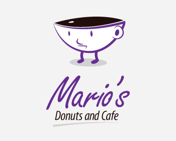 Logo design for a restaurant company by LogoArena professional logo designers. Submitted for Mario's Donuts and Cafe logo contest by wolfbeo3, entry number 6