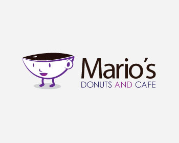 Logo design for a restaurant company by LogoArena professional logo designers. Submitted for Mario's Donuts and Cafe logo contest by wolfbeo3, entry number 93