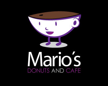 Logo design for a restaurant company by LogoArena professional logo designers. Submitted for Mario's Donuts and Cafe logo contest by wolfbeo3, entry number 99